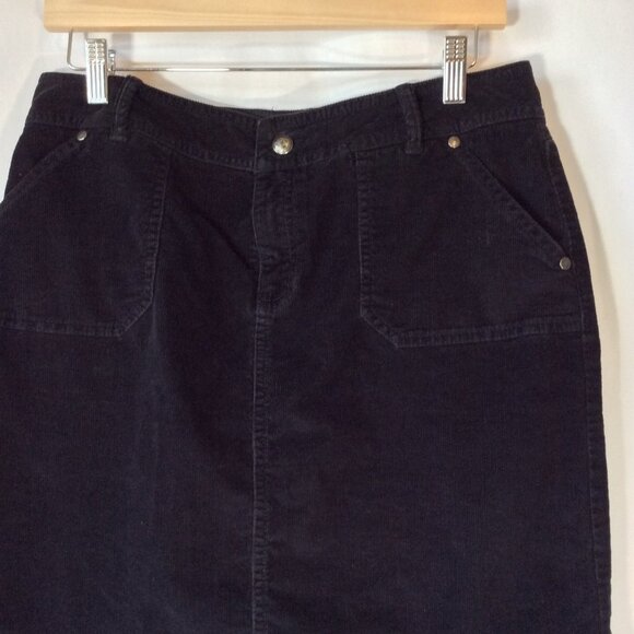 Sonoma Black Corduroy Skirt With Pockets Size 8 Petite - Picture 3 of 9